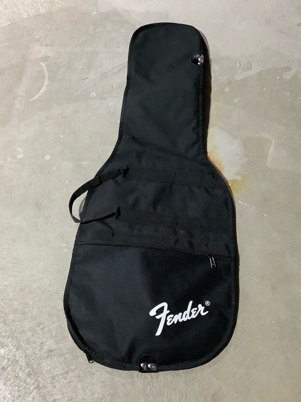 Fender black electric guitar case
